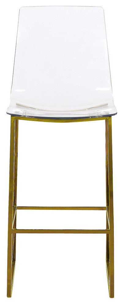 Lumen Metal/Acrylic Stool, Gold Base