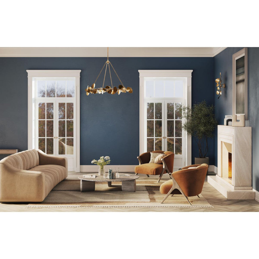 Laurel Collection 8-Light Transitional Chandelier, Gold Ombre