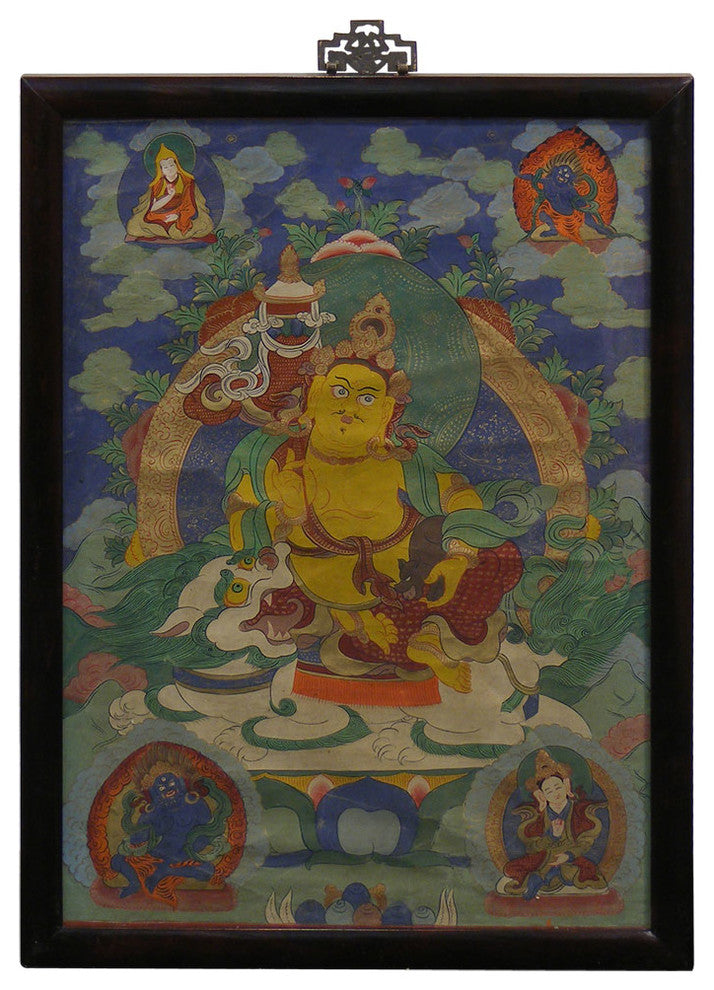 Framed Tibetan Thangka Painting