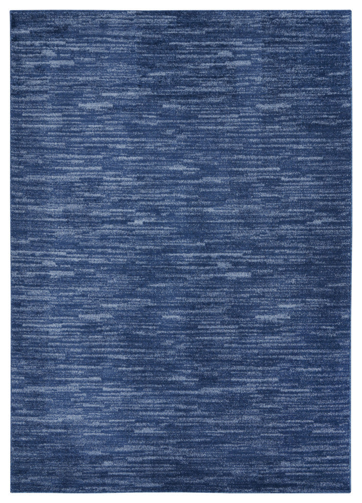 5' X 7' Blue Non Skid Indoor Outdoor Area Rug
