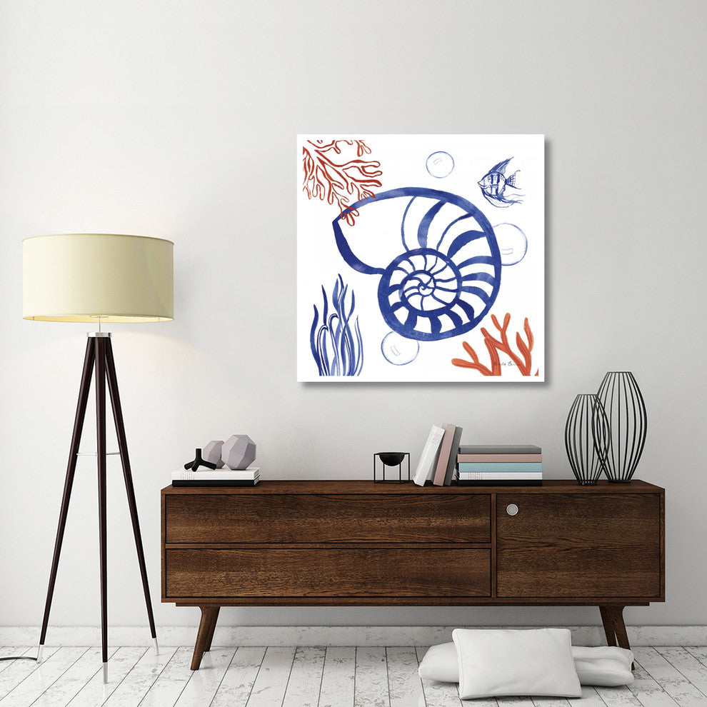"Coastal Jewels I" Digital Paper Print by Farida Zaman, 42"x42"