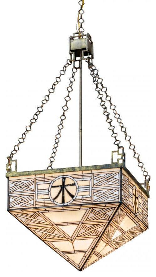 Meyda Lighting 49817 21" Square Shu Pendant
