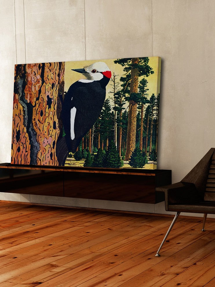 "Woodpecker" Painting Print on Wrapped Canvas