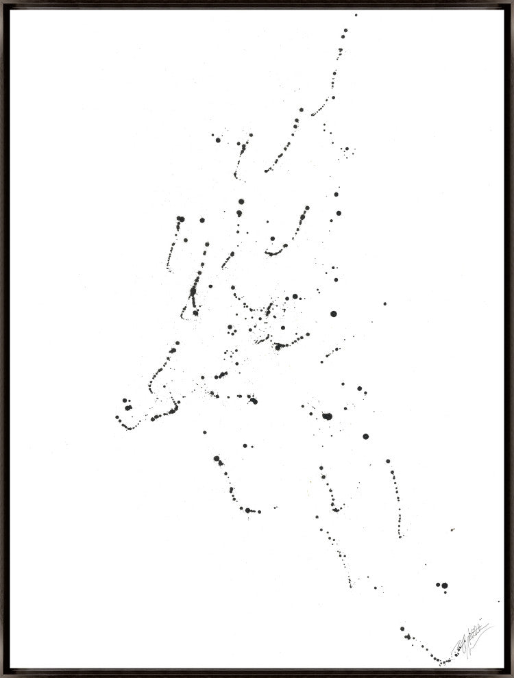 36x48 la danse des _toiles II, Framed Artwork, Espresso