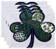 Sham-Tangle, Holiday Floral Print Placemat, Blue, Set of 4