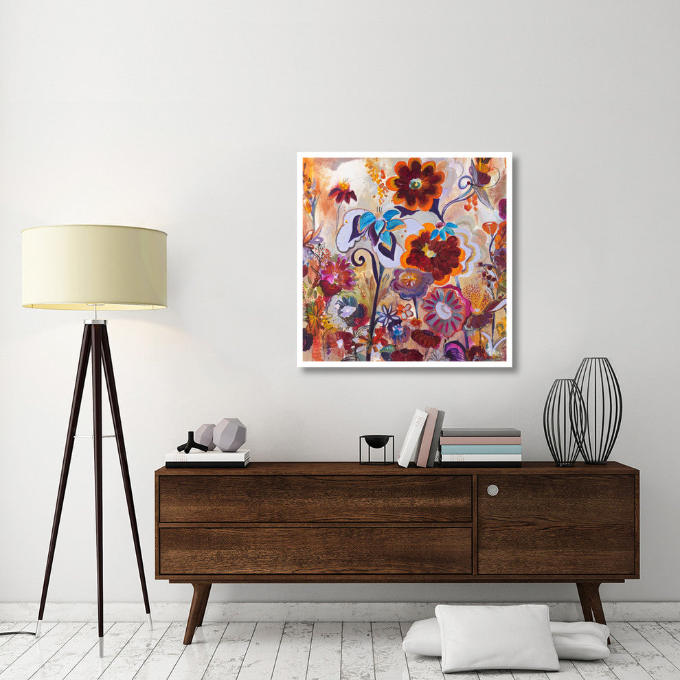 "Garden of Time Well Spent" Digital Paper Print by Joan Elan Davis, 38"x38"