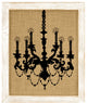 Chandelier Burlap Wall Art