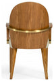 Modrest Rexford Modern Taupe and Walnut Dining Armchair