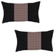 Set of 2 Red Mid Houndstooth Lumbar Pillow Covers