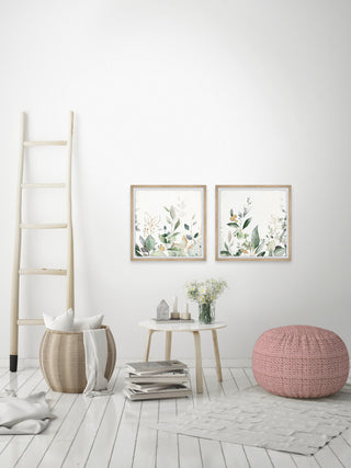 New Leaves Diptych, 2-Piece Set, 24x24 Panels