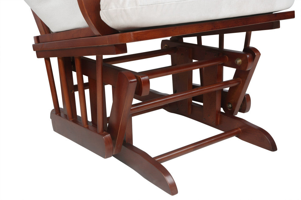 Alice Glider Chair and Ottoman, Espresso, Without Pillow