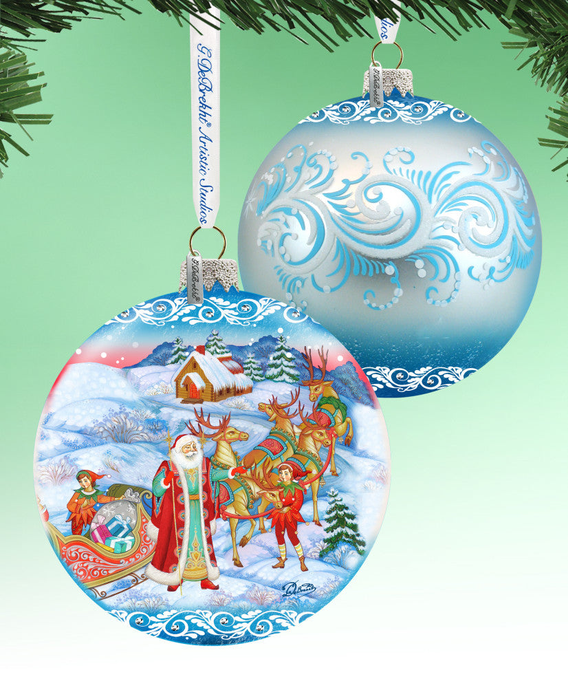 Hand Painted Scenic Glass Ornament Beloved Courier, Limited Edition