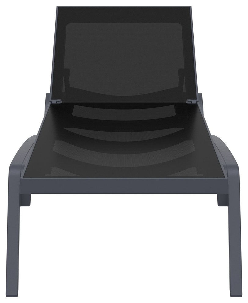 Compamia Pacific Sling Chaise Lounges, Dark Gray
