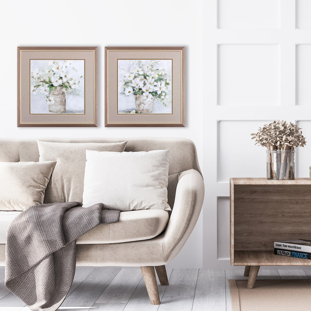 Spring Cottage Blooms, 2-Piece Set, Wall Art