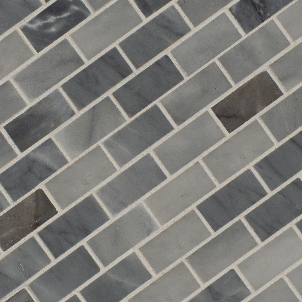 Carrara Classique Brick 1X2 Honed Mosaic, 10 Sheets