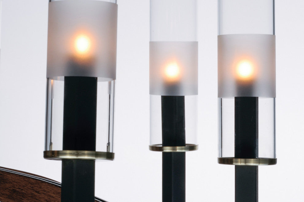 Maxim 39516 Merge 6 Light 29"W Chandelier - Black / Wenge