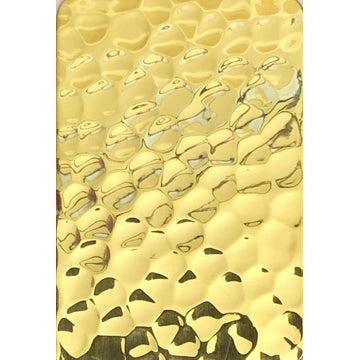 14" Hammered Brass Bar Sink - Shiny Brass, With Drain