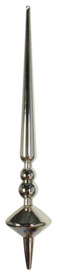 Vickerman M183338S 12" Champagne Shiny Cupola Finial Ornament, Pack of 3