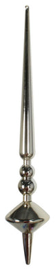Vickerman M183338S 12" Champagne Shiny Cupola Finial Ornament, Pack of 3