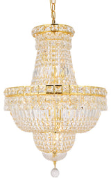 Elegant Lighting V2528D18/RC Tranquil 12 Light 18"W Crystal - Gold