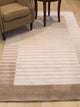 Ivory/Brown Urban Handmade Wool and Viscose Rug, 5' X 8'
