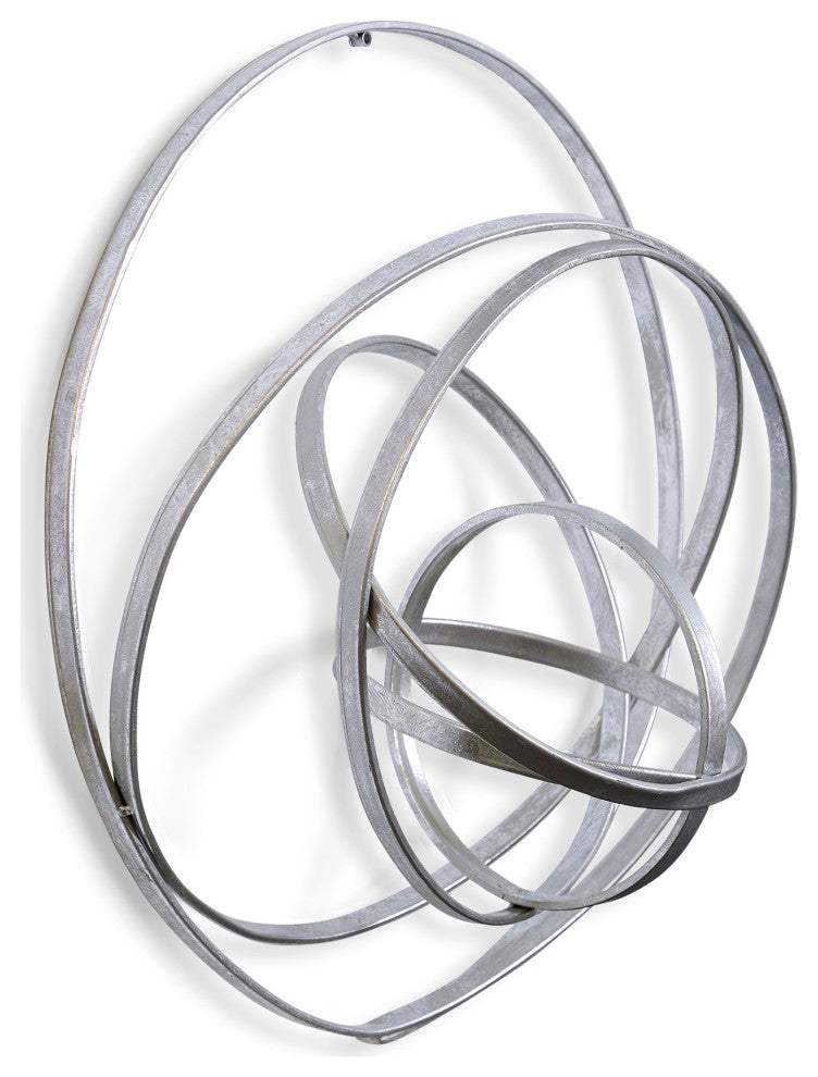 Arciform Wall Art- Silver Silver Finish On Metal