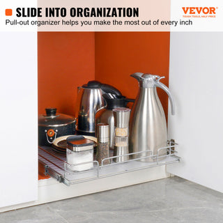 VEVOR Pull Out Cabinet Under Sink Organizer 14x21" Wire Drawer Basket