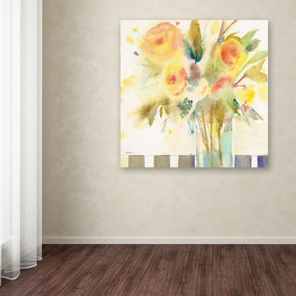'The Striped Table' Canvas Art by Sheila Golden
