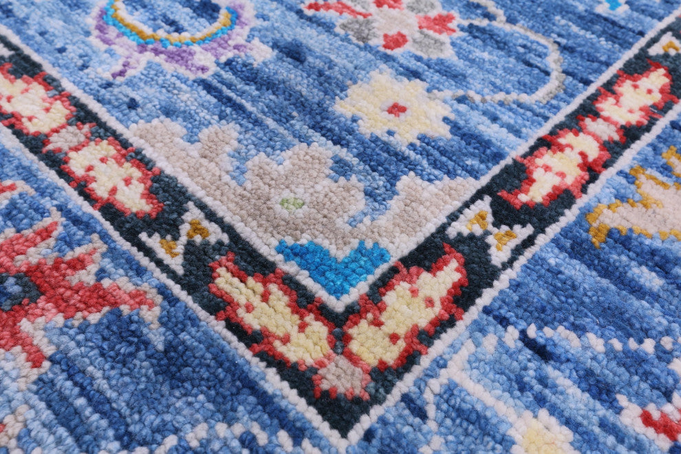 7' 11" X 9' 9" Hand Knotted Turkish Oushak Wool Rug - Q15735