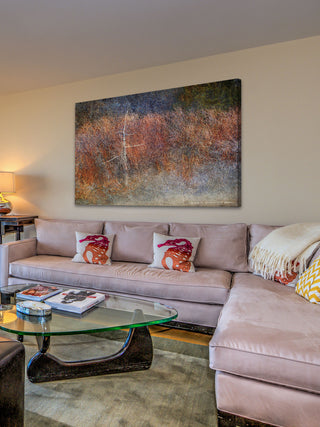 "Grey Green Forest Abstract" Print on Canvas by Chris Vest