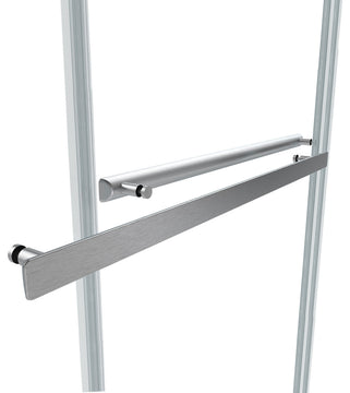 Spezia 60" W x 76" H Double Sliding Frameless Shower Door, Brushed Nickel