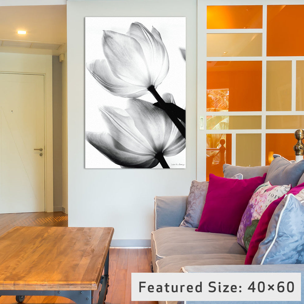 "Translucent Tulips II" by Debra von Swearingen, 18x12x1.5