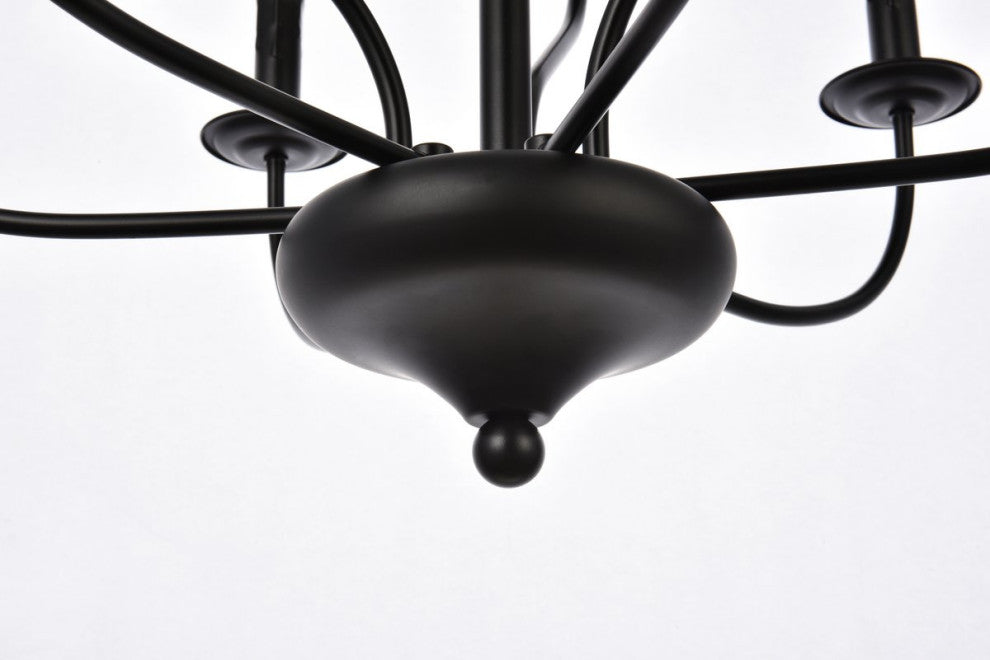 Winston 9-Light Pendant, Black
