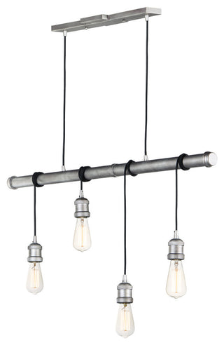 Maxim Lighting Early Electric 4-Light Pendant, Weathered Zinc