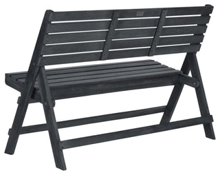Safavieh Luca Folding Bench, Dark Slate Gray