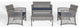 WestinTrends 4PC Outdoor Woven Rattan Wicker Conversation Set Patio Furniture, Navy