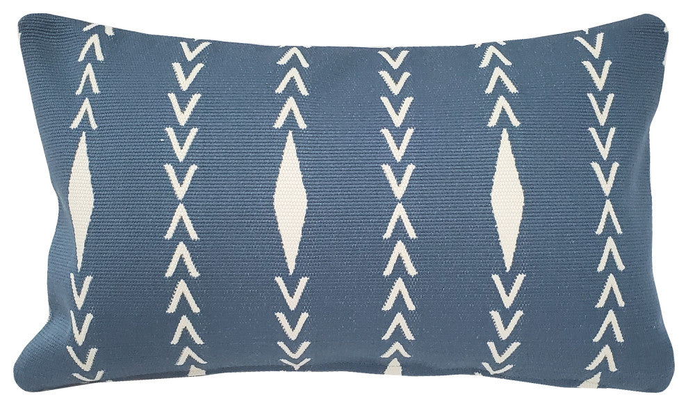 Dimaond Ray Mineral Blue Throw Pillow 12x20