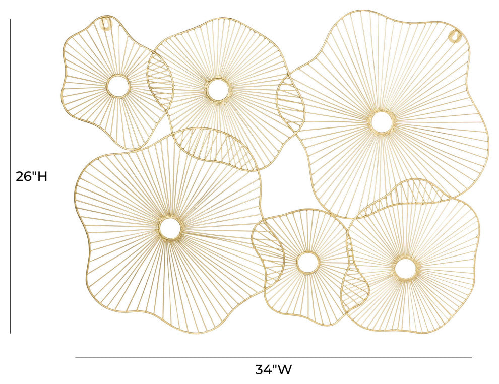 Amoeba Gold Wall Art
