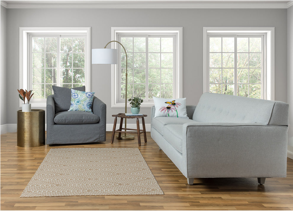 Lifeflor Diamond Spring Chenille Rug, Basswood Brown, 4'x6'