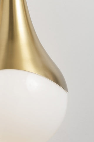 Ariana 3-Light LED Bath Bracket, Aged Brass, Opal Glossy Glass