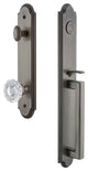 Arc 1-Piece Dummy Handleset, D Grip and Versailles Knob, Antique Pewter, 848747