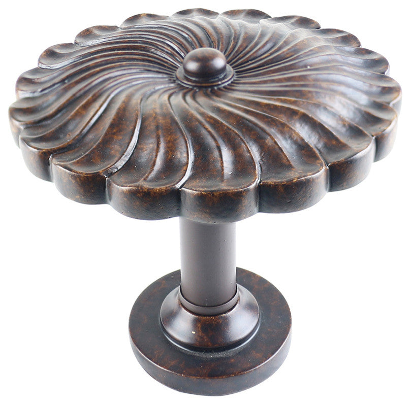 Large Sierra Drapery Medallion Holdback, Bronze With Gold