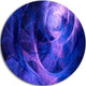 Bright Blue Stormy Sky, Abstract Digital Art Disc Metal Wall Art, 11"