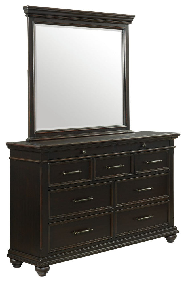 Picket House Brooks King Platform Storage 4 Piece Bedroom Set, Black