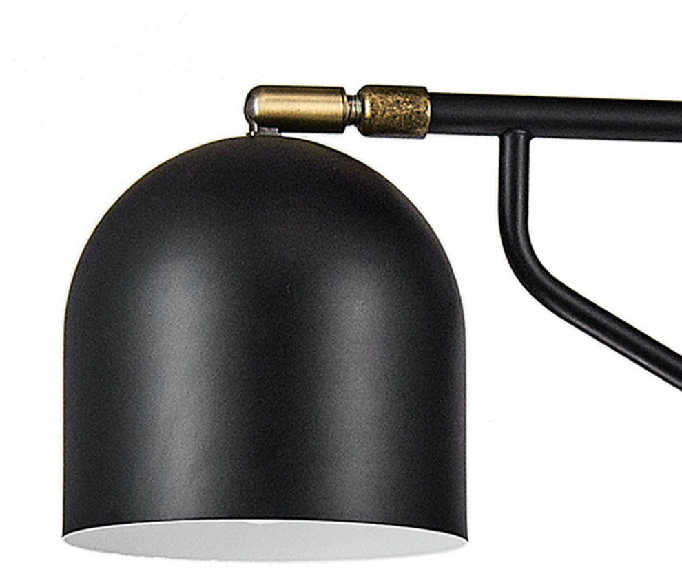 Mullin 1-Light Matte Black Plug-In Wall Sconce, LED