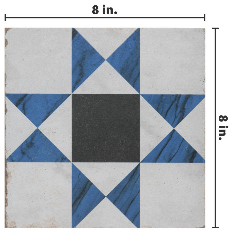 Renaissance Deco Cross Porcelain Floor and Wall Tile Sample