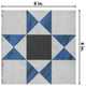 Renaissance Deco Cross Porcelain Floor and Wall Tile Sample