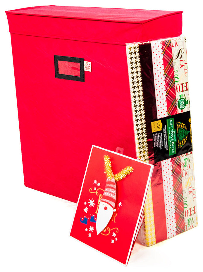 Gift Bag Organizer and Tissue Paper Storage Box