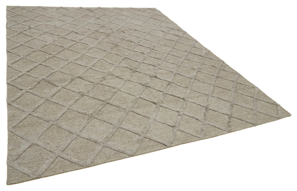 Rug N Carpet - Handwoven Modern Design 8' 1'' x 10' 0'' Wool Unique Kilim Rug