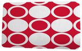 Cuban Flare ModCircles Geometric Print Bath Mat, Red, 21"x34"